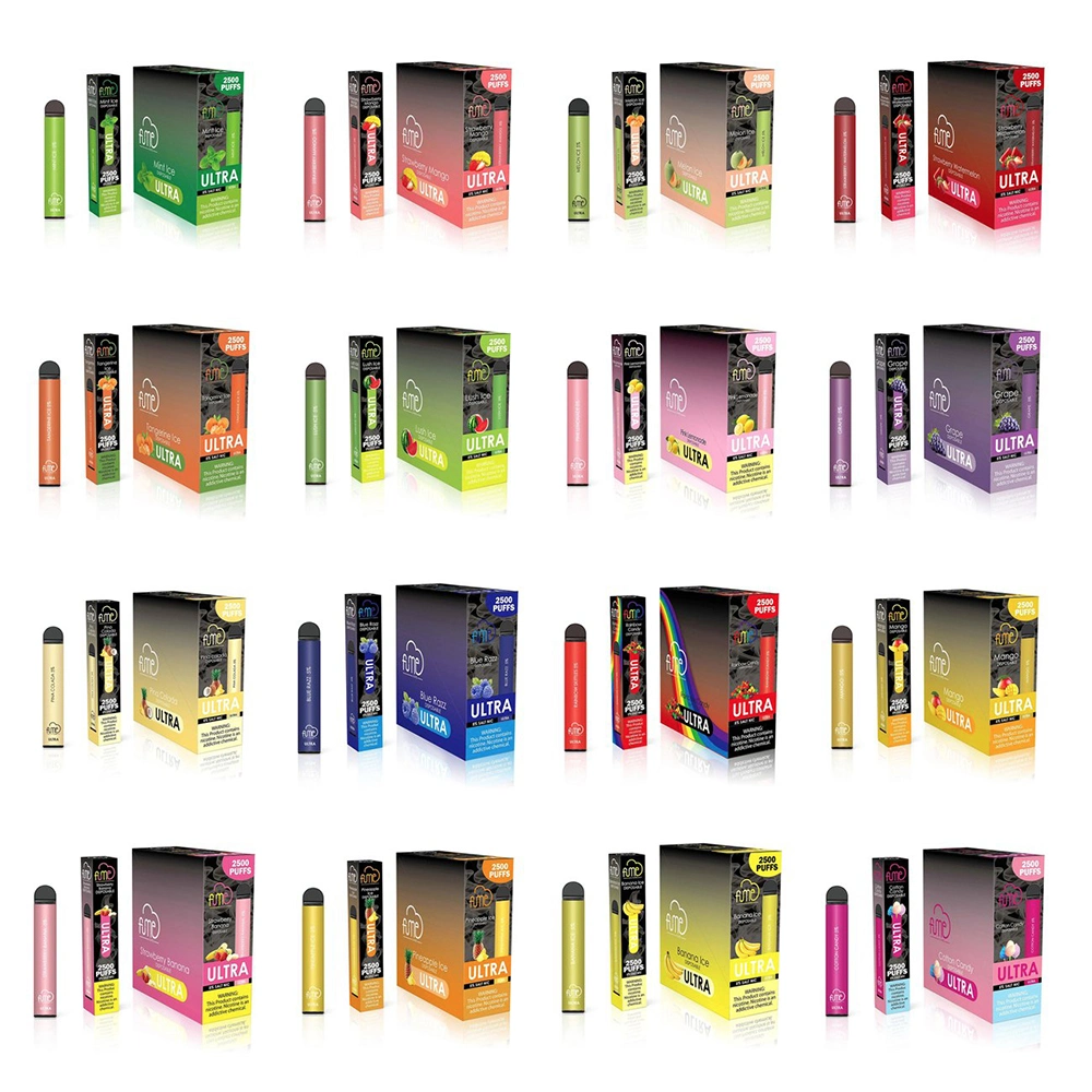 2021 Hot Selling Pod Device Ecigs Fume Ultra 2500puffs Wholesale Vaporizer Vape Pen Disposable Electronic Cigarette