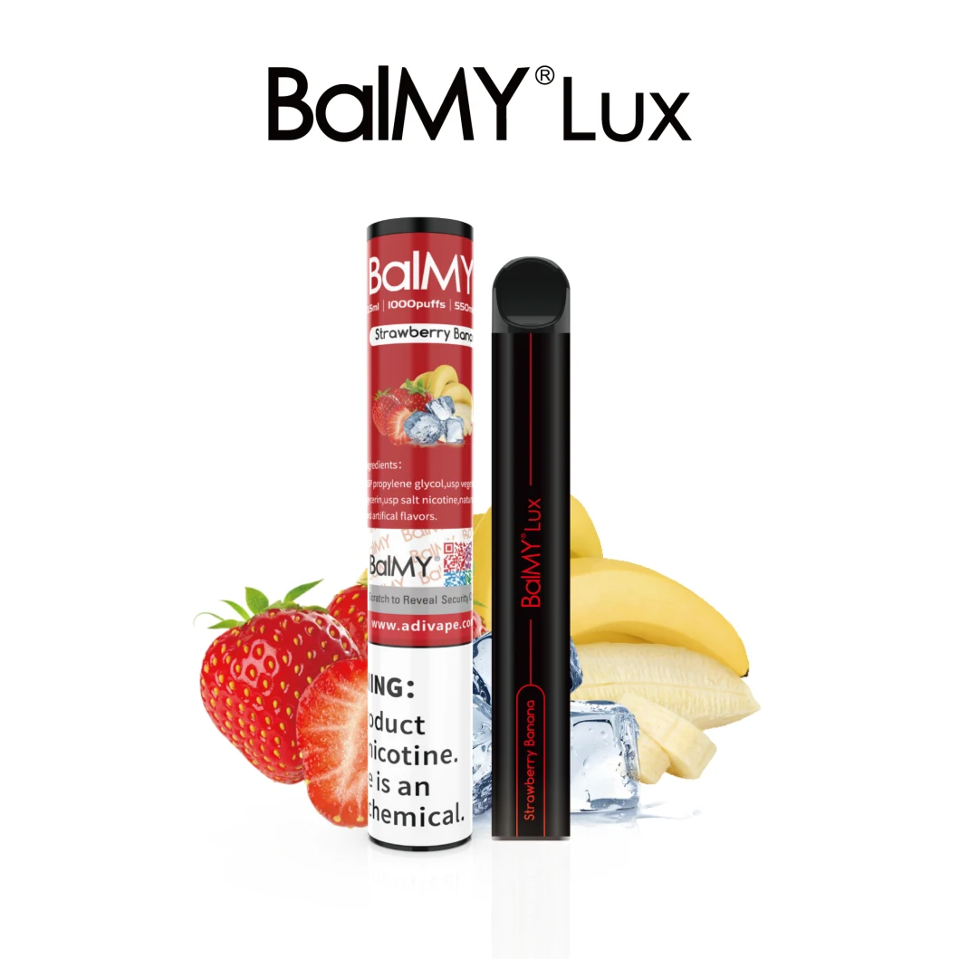 2022 Hot Selling Top Sale High Quality 800puffs Portable Vape E Cigarette Balmy Lux Disposbale E Cig