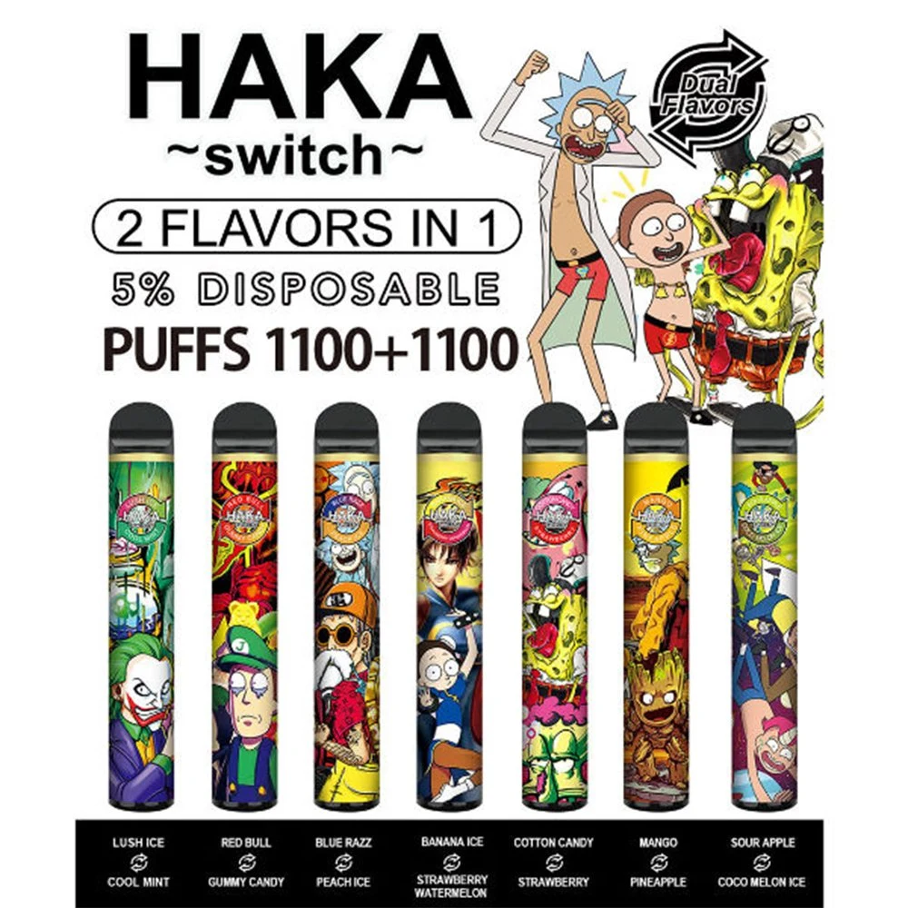 Original 2000 Puffs Haka Switch 2 Flavors in 1/Haka Switch Dual Flavors Disposable Ecig