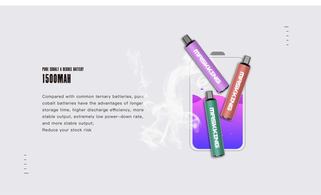2500puffs Maskking High Gts Disposable E-Cig, Multiple Fruits Flavors Disposable Electronic Cigarettes